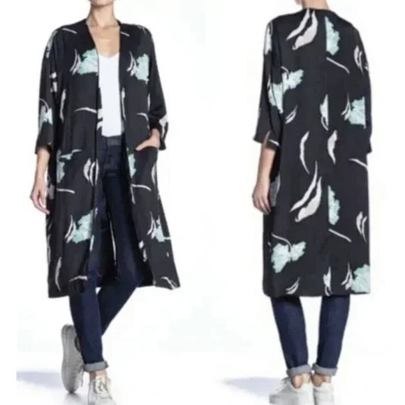 1.State Floral Kimono Jacket - Picture 1 of 8
